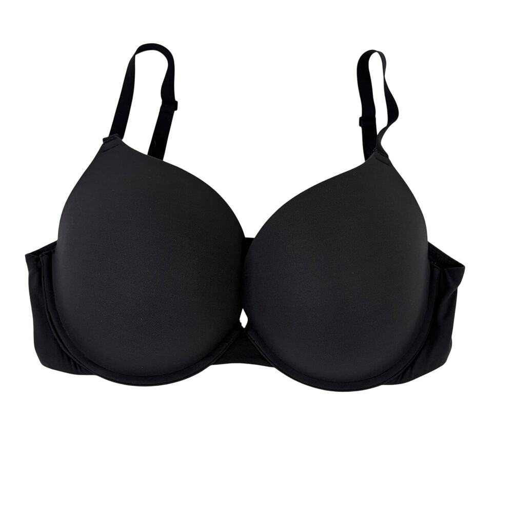 Skims Fits Everybody push up Demi bra, black, underwire, size 38DD, feminine
